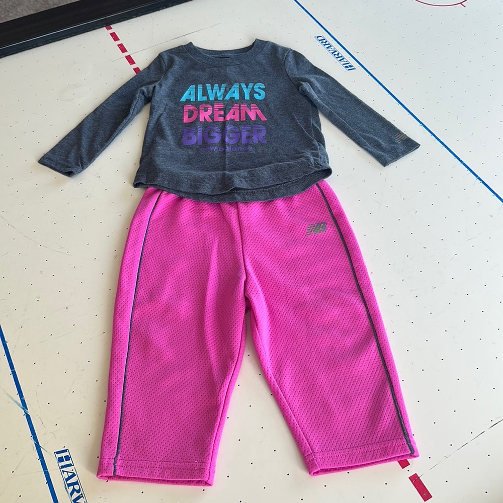 New Balance Long Sleeve Shirt and Mesh Pants Outfit